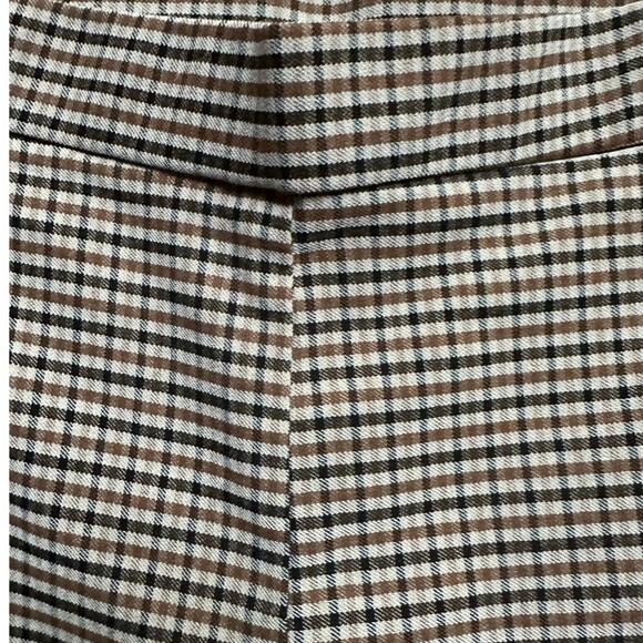 Anne Klein Small Brown Black Fall Checked Plaid Classic Equestrian Preppy Pants - Picture 2 of 7